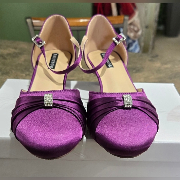 ERIJUNOR Satin Bridal Wedding Shoes #744, 745 - Picture 3 of 13